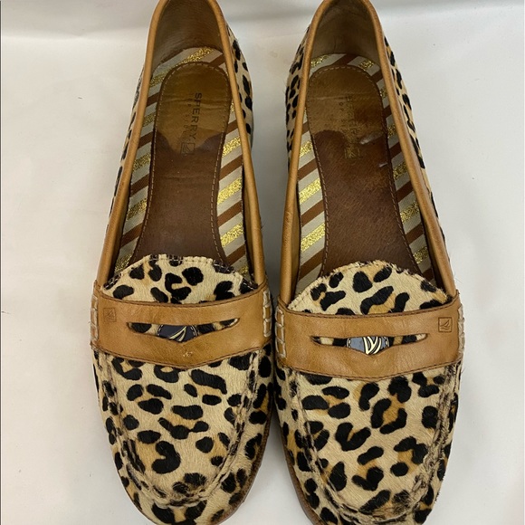 Sperry leopard hayden penny loafer top sider